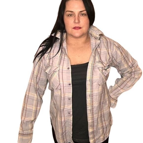 Vintage Sutter Creek Levis Strauss co flannel plaid shirt size M - Picture 4 of 9